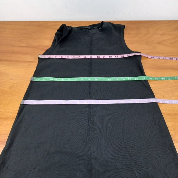 ATM Women Jersey Sleeveless Mini Dress Size S Black Sleeveless Cotton Crew Neck - Picture 13 of 14